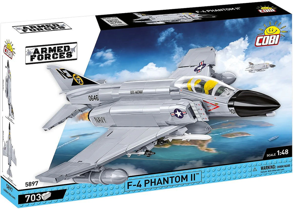 COBI 5897 1/48 F-4 Phantom II 1/48 Jet Fighter Block Model (703 Pieces)
