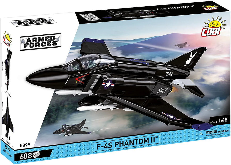 COBI 5899 1/48 FF-4S Phantom II "Black Bunny" Jet Fighter Block Model (608 Pieces)
