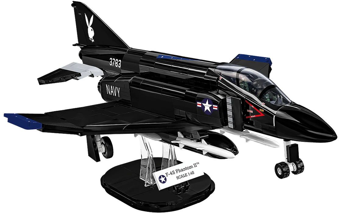 COBI 5899 1/48 FF-4S Phantom II "Black Bunny" Jet Fighter Block Model (608 Pieces)