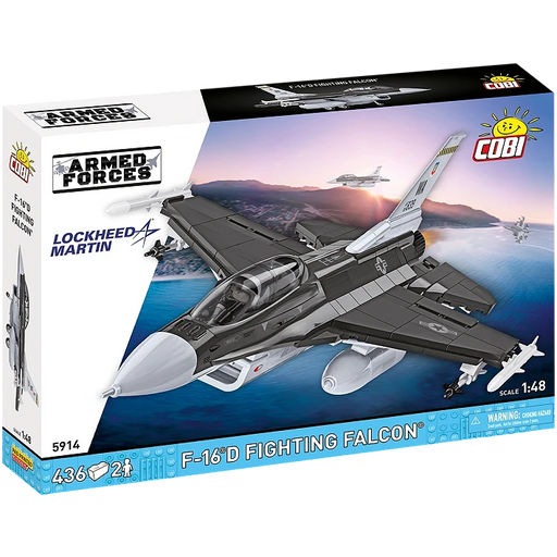 COBI 5914 1/48 Armed Forces Lockheed Martin F-16D Fighting Falcon Model Set (436 Pieces)