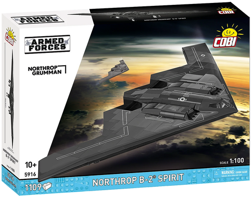 COBI 5916 1/100 Northrop Grumman B-2 Spirit Block Model Aircraft Set (1109 Pieces)