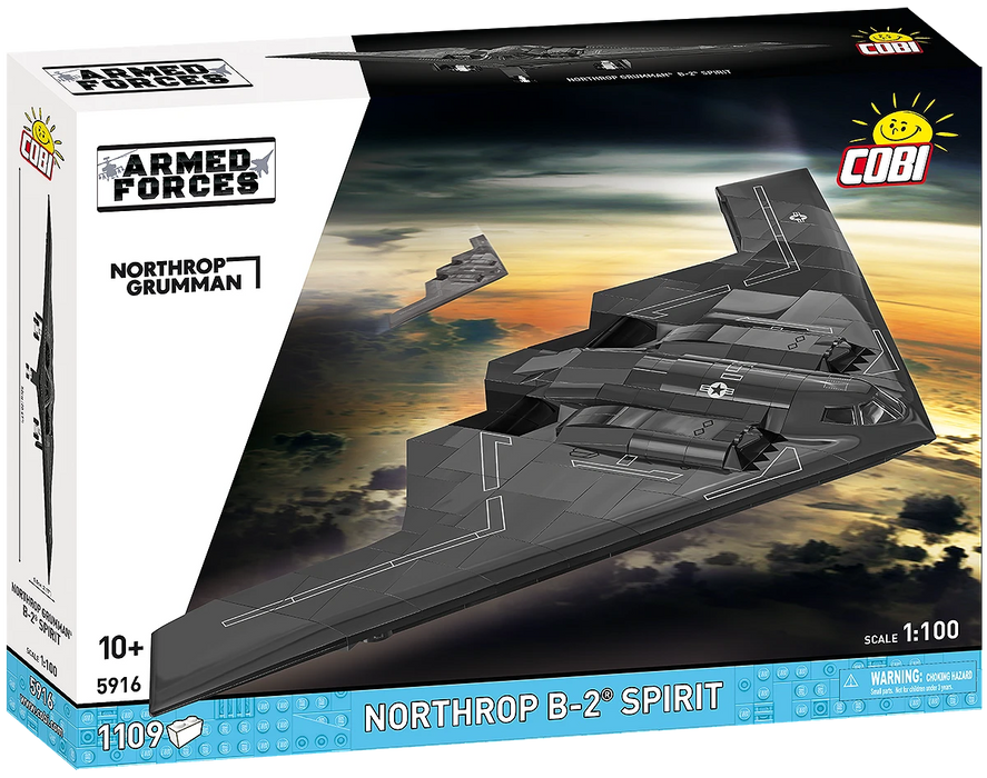 COBI 5916 1/100 Northrop Grumman B-2 Spirit Block Model Aircraft Set (1109 Pieces)