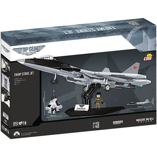 COBI 5921 1/48 Top Gun Maverick Enemy Strike Jet Model Set (851 Pieces)