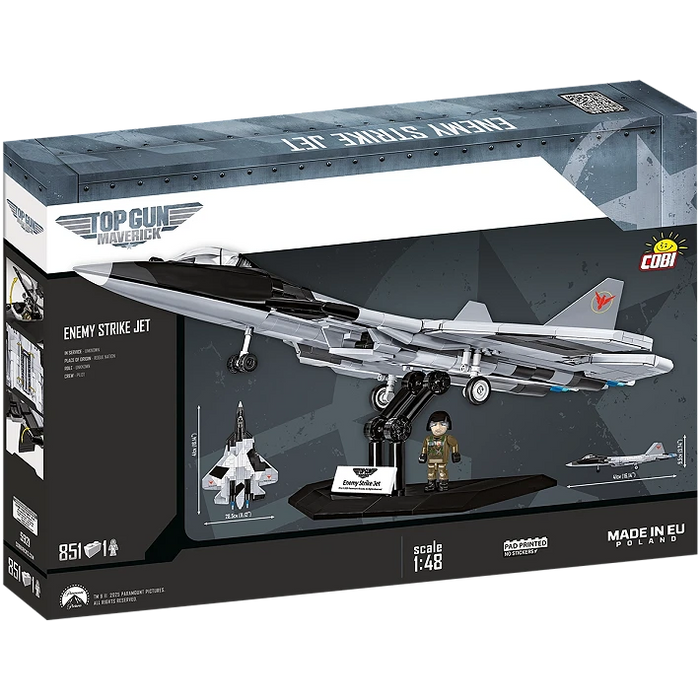 COBI 5921 1/48 Top Gun Maverick Enemy Strike Jet Model Set (851 Pieces)