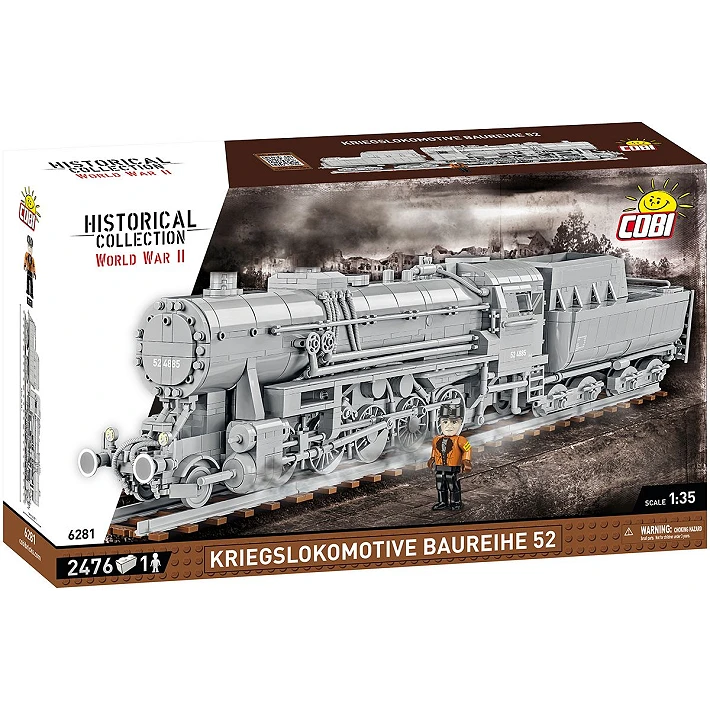 COBI 6281 1/35 Kriegslokomotive Baureihe 52 Steam Locomotive (2400+ Pieces)