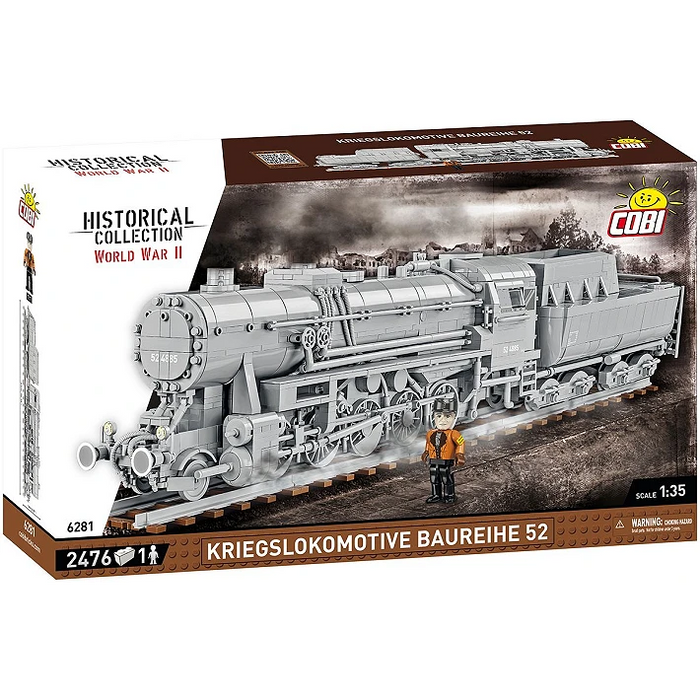 COBI 6281 1/35 Kriegslokomotive Baureihe 52 Steam Locomotive (2400+ Pieces)