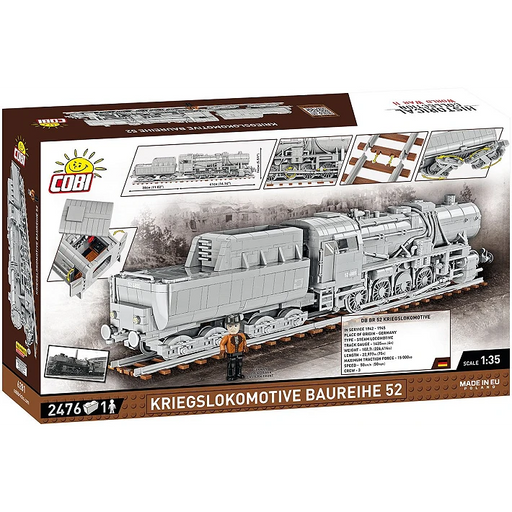 COBI 6281 1/35 Kriegslokomotive Baureihe 52 Steam Locomotive (2400+ Pieces)