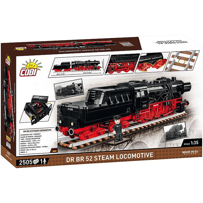 COBI 6282 1/35 DR BR 52 Steam Locomotive Block Model Set (2,505 Pieces)