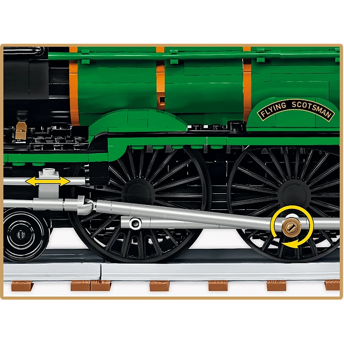COBI 6292 1/35 Flying Scotsman British Steam Locomotive Block Model Set (2,677 Pieces)