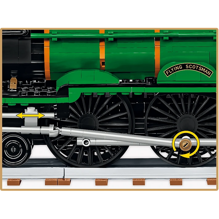 COBI 6292 1/35 Flying Scotsman British Steam Locomotive Block Model Set (2,677 Pieces)