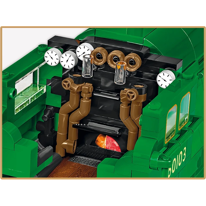 COBI 6292 1/35 Flying Scotsman British Steam Locomotive Block Model Set (2,677 Pieces)