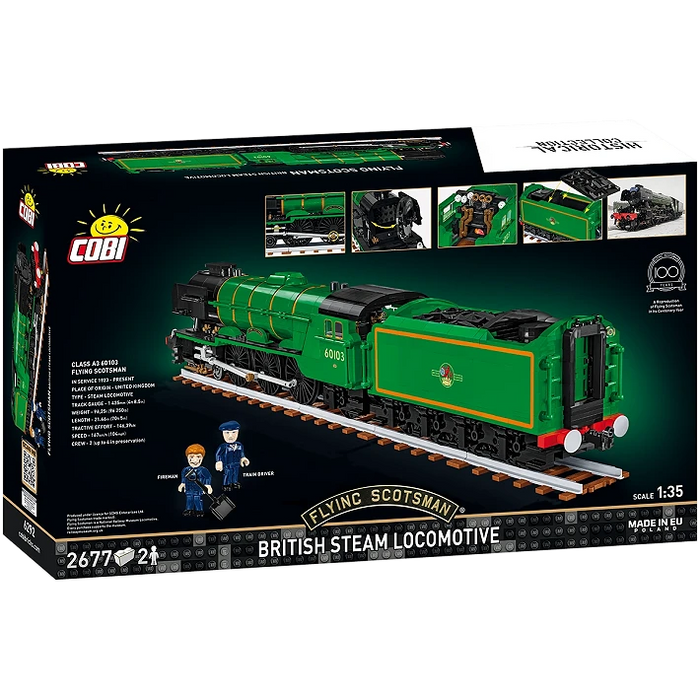 COBI 6292 1/35 Flying Scotsman British Steam Locomotive Block Model Set (2,677 Pieces)