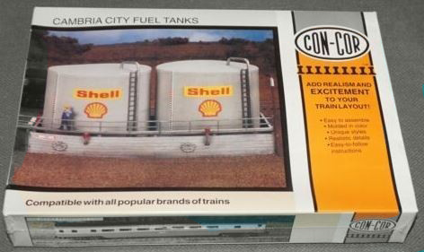Con-Cor 9062 HO Scale Cambria City Fuel Tanks  -  NOS