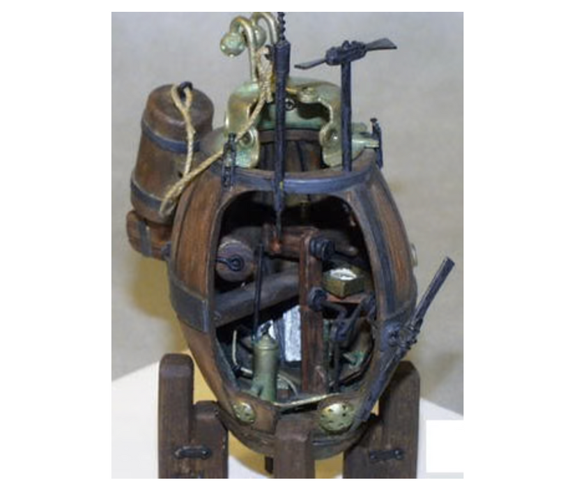 Cottage Industry Models 32005 1/32 David Bushnell’s Turtle American Revolutionary War Submarine Model Kit