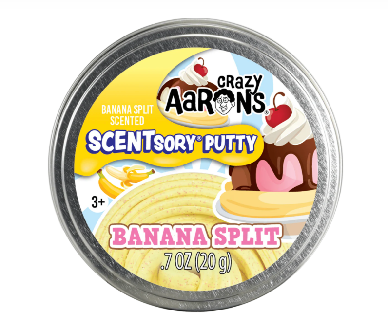 Crazy Aaron's Banana Split SCENTsory Thinking Putty