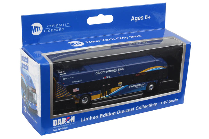 DARON NY2050 HO Scale (1/87) MTA New Flyer Xcelsior Transit Electric Hybrid Bus