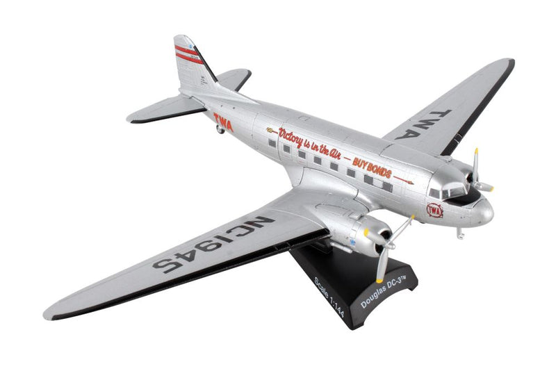 Daron PS5559-4 Postage Stamp 1/144 Douglas DC-3 TWA