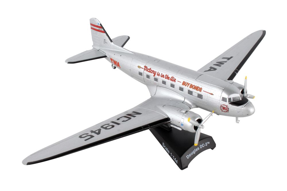 Daron PS5559-4 Postage Stamp 1/144 Douglas DC-3 TWA