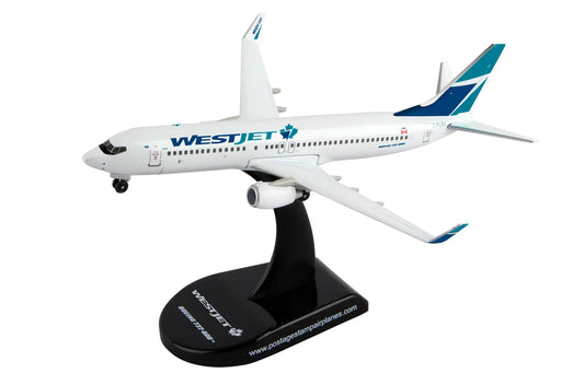 Daron PS5815-1 Postage Stamp 737-800 West Jet Maple Logo