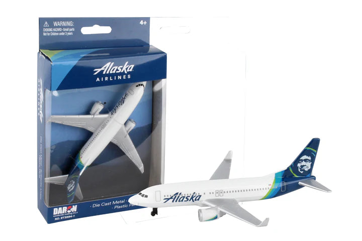 DARON RT3994-1 Alaska Airlines Boeing 737 Die Cast Model Plane
