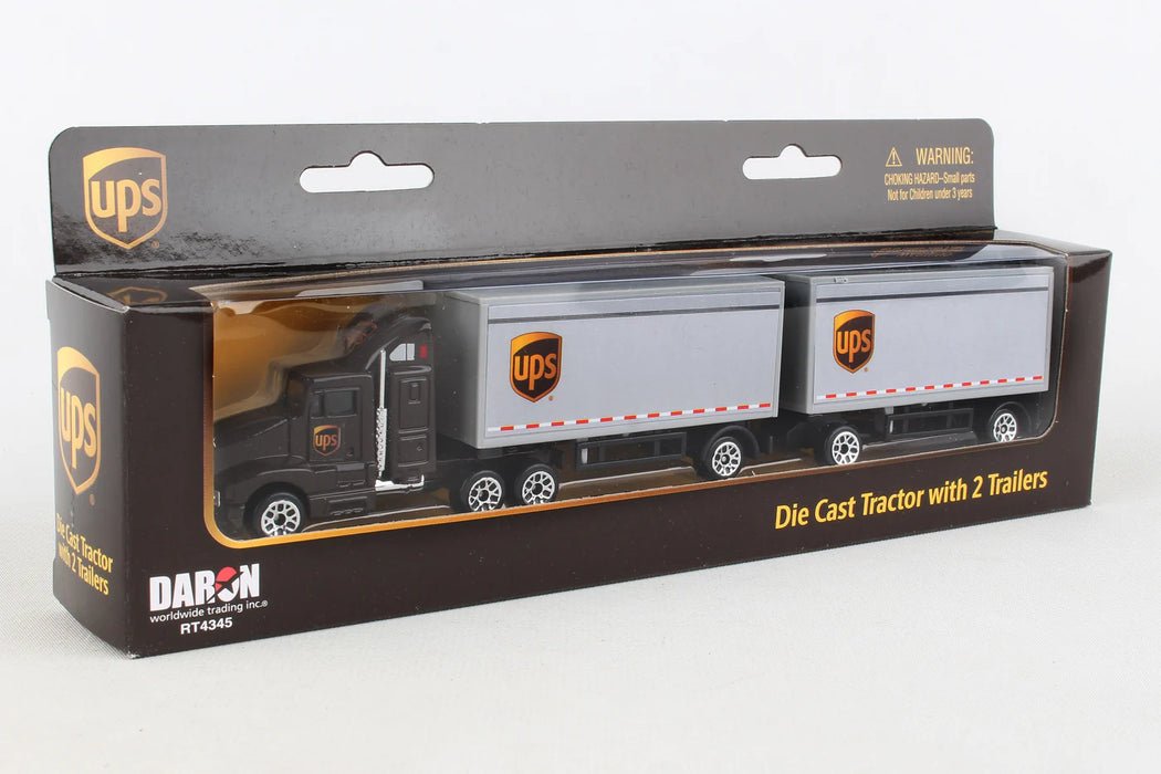 DARON RT4345 UPS Tandem Die Cast Tractor Trailer