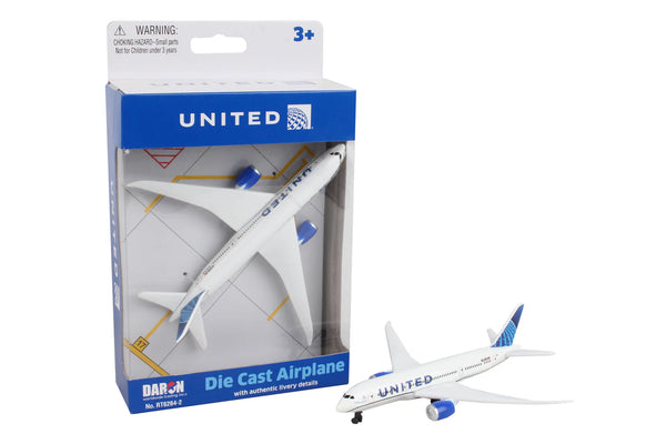 DARON RT6264-2 UNITED Airlines Boeing 787 Die Cast Model Plane