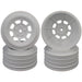 DE Racing DERDS4FW White Speedway SC Wheels for 2WD Slash Fronts (4 Pack)