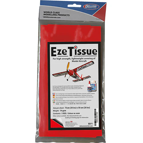 Deluxe Materials BD71 EZE Tissue Red (5 Sheets)