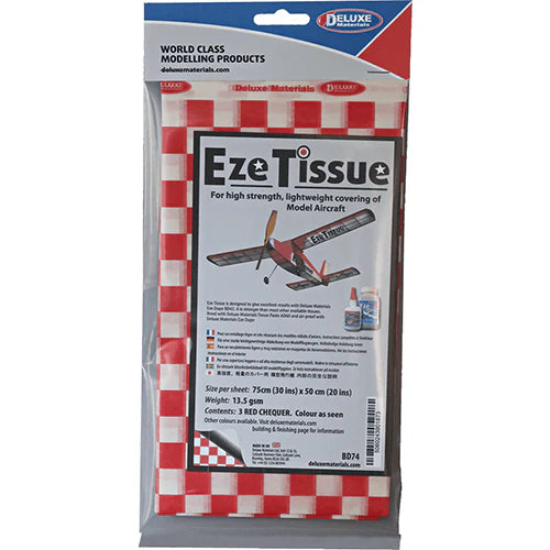 Deluxe Materials BD74 EZE Tissue Red Checker (3 Pack)
