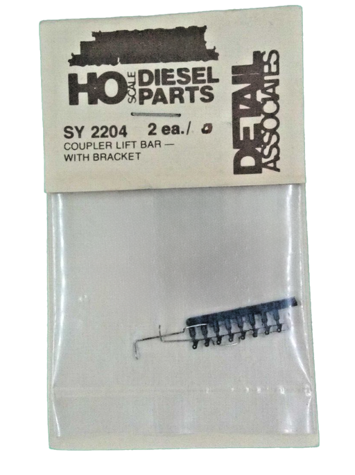 Detail Associates HO Scale SY-2204 Coupler Lift Bar with Bracket (2 Pack)