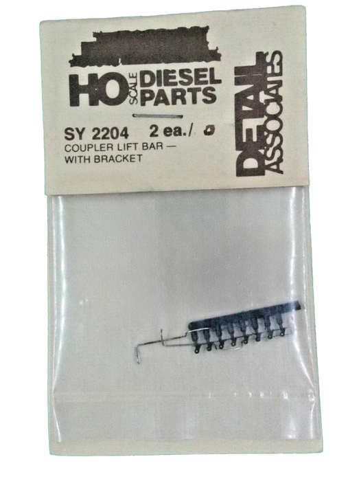 Detail Associates HO Scale SY-2204 Coupler Lift Bar with Bracket (2 Pack)