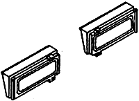 Details West NB-249 HO Scale Auxiliary Numberboards for GE Dash7/8/9 (1 Pair)