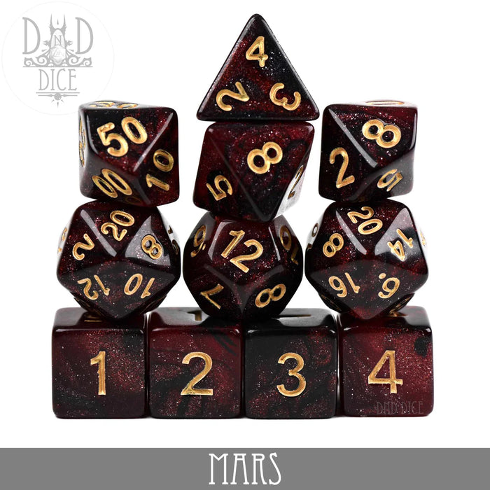 DND DICE Mars Galaxy 11 Dice Set