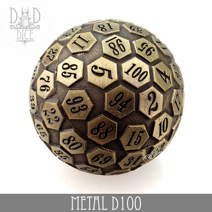 DND DICE Metal D100  brass