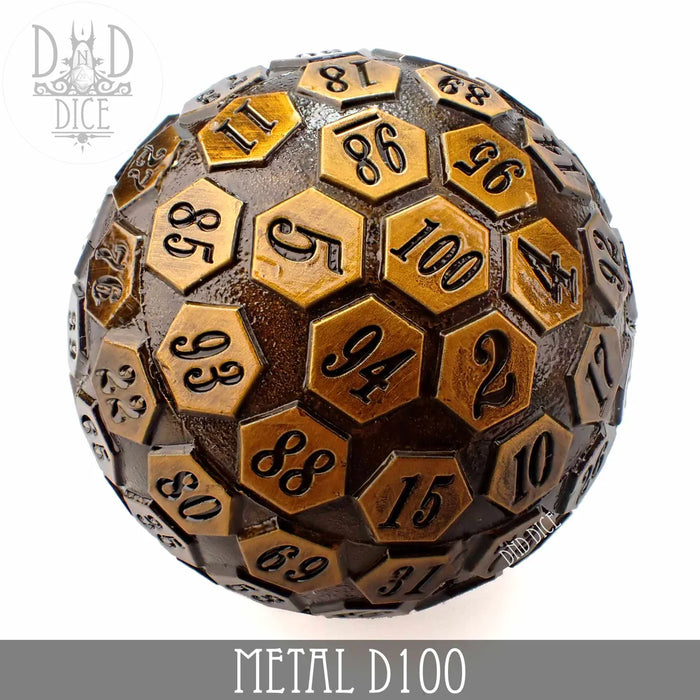DND DICE Metal D100 bronze