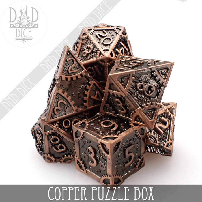 DND DICE Puzzle Box Metal Dice Set (2 Colors)