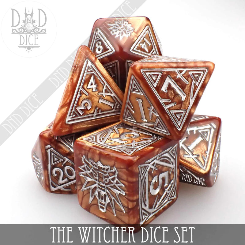 DND DICE The Witcher Dice Set and Coin - Geralt