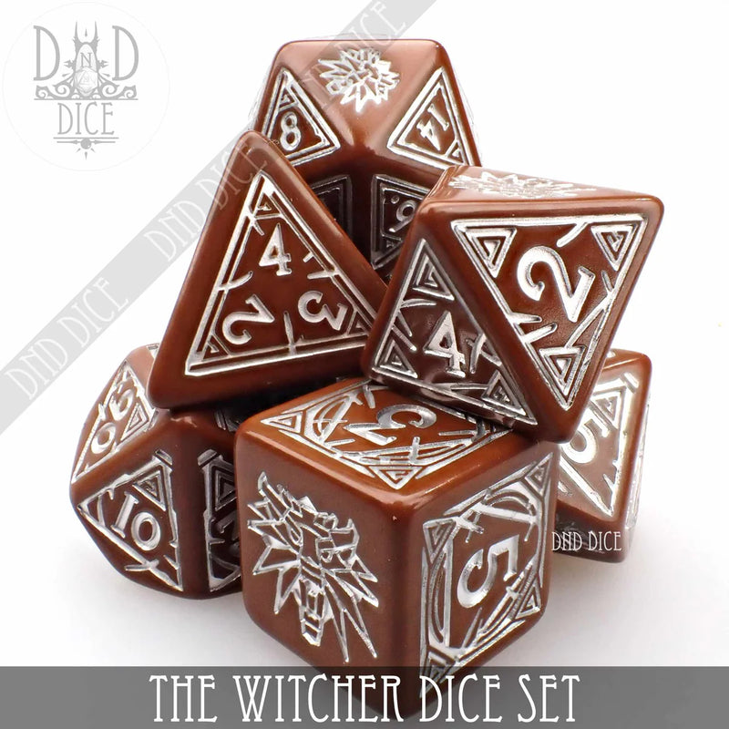 DND DICE The Witcher Dice Set and Coin - Geralt