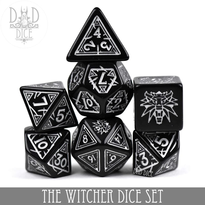 DND DICE The Witcher Dice Set and Coin - Geralt