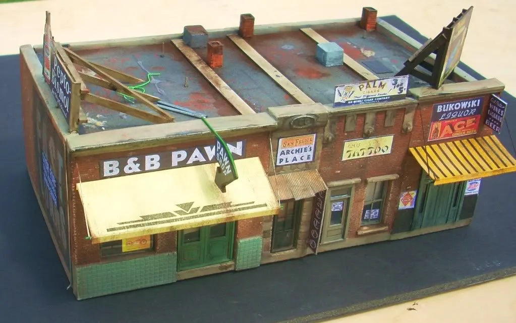 Downtown Deco 1000 HO Scale Addams Avenue Part 1 Cast Hydrocal Building Kit