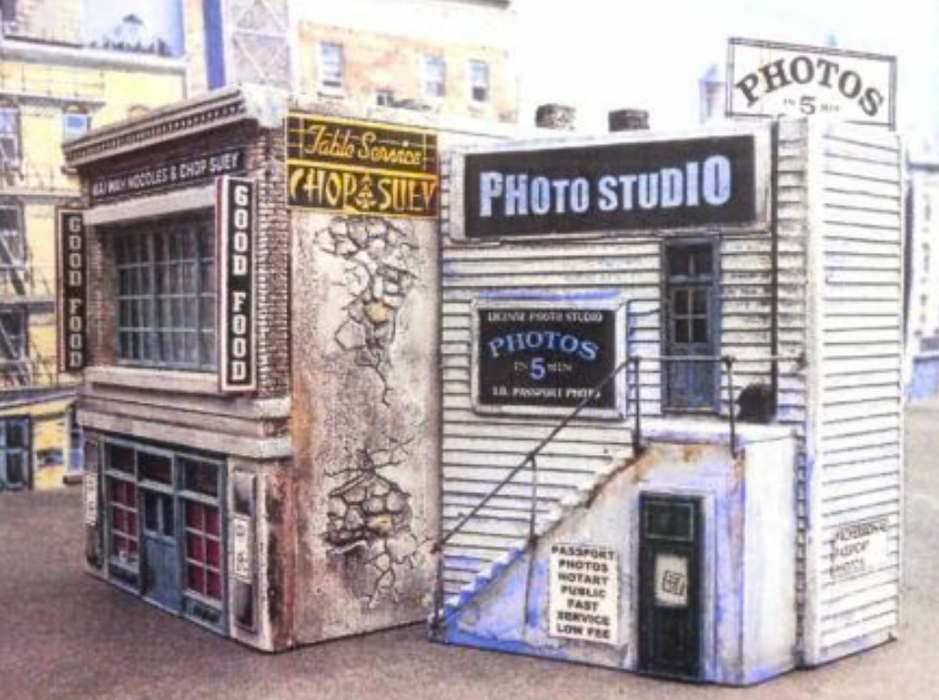 Downtown Deco 1005 HO Scale Blair Avenue Part 1 Cast Hydrocal Building Kit