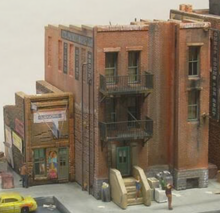 Downtown Deco 1032 HO Scale Skid Row Part 2 Cast Hydrocal Building Kit