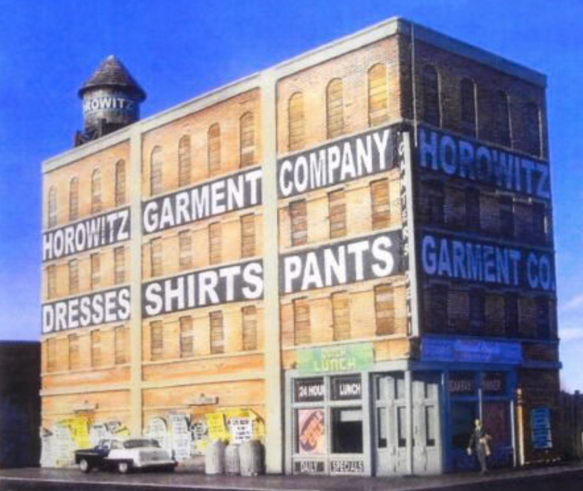 Downtown Deco 1046 HO Scale Horowitz Garment Company Cast Hydrocal Building Kit