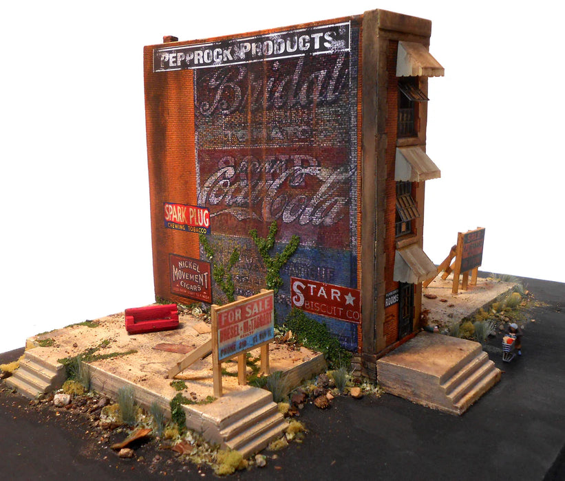 Downtown Deco 1060 HO Scale The Worst Block in Town Cast Hydrocal Building Kit