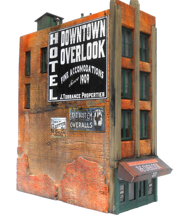 Downtown Deco 1068 HO Scale Downtown Overlook Hotel Cast Hydrocal Building Kit