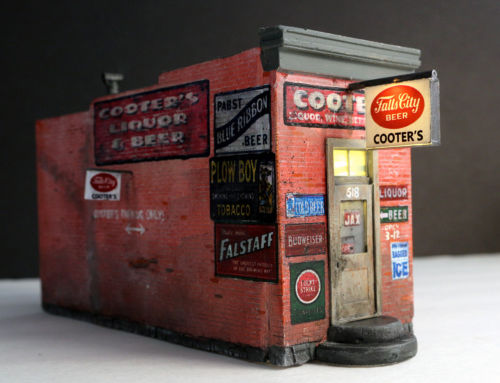 Downtown Deco 1084 HO Scale Cooter's Liquor Store Cast Hydrocal Building Kit