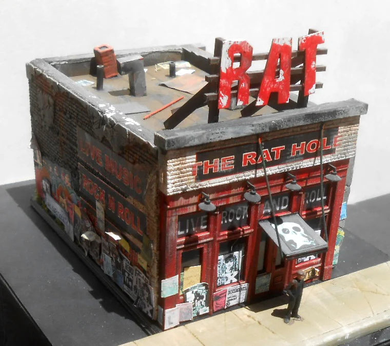 Downtown Deco 1085 HO Scale Rat Hole Cast Hydrocal Building Kit