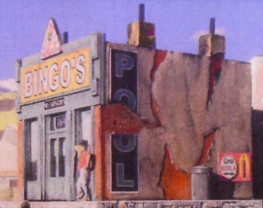 Downtown Deco 2006 N Scale Bingo'S Pool Hall Cast Hydrocal Building Kit