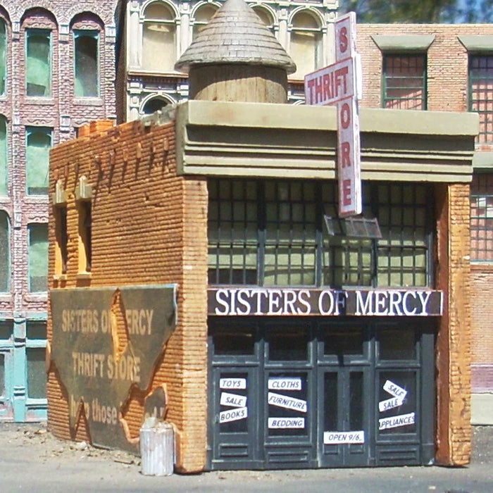 Downtown Deco 2014 N Scale Sister's Thrift Store Cast Hydrocal Building Kit