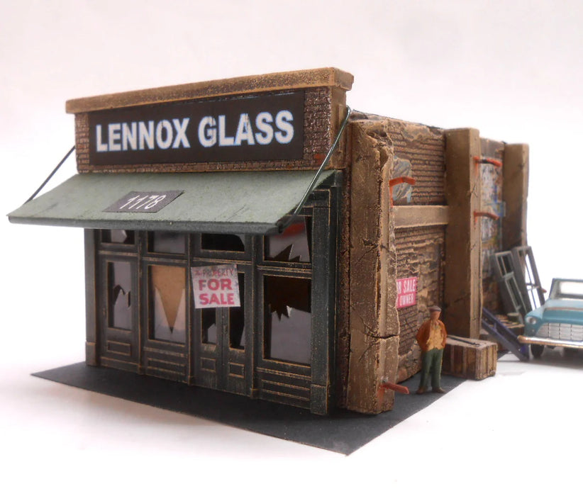 Downtown Deco 2028 N Scale Lennox Glass Cast Hydrocal Building Kit